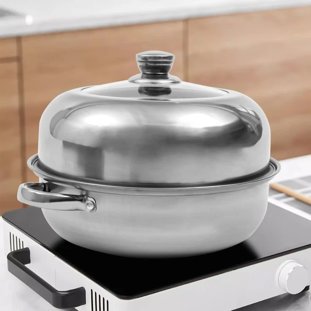 Cesta de vapor de acero inoxidable olla de acero de una sola capa bolsa de vapor