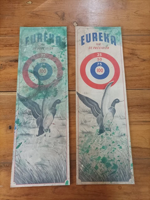 Ancien Jeu De Fléchettes Eureka Hallali - Cible En Bois Pour Cafés