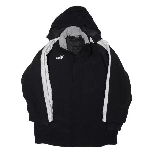 PUMA Mens Puffer Jacket Black Hooded L