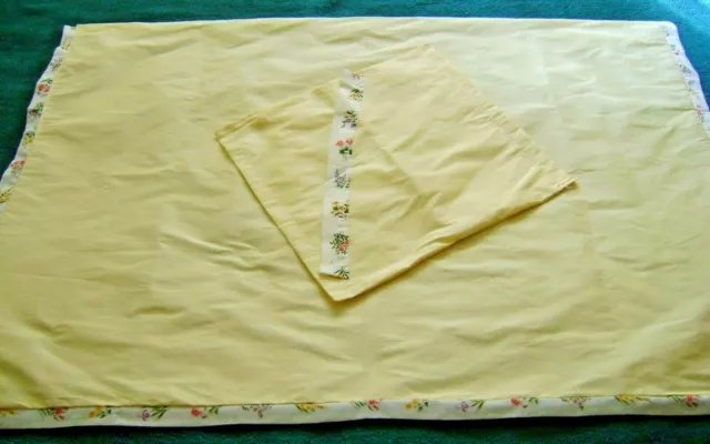 Baby Handmade Cotton Blend Blanket Bedspread w/ Pillowcase 2 piece Set Yellow