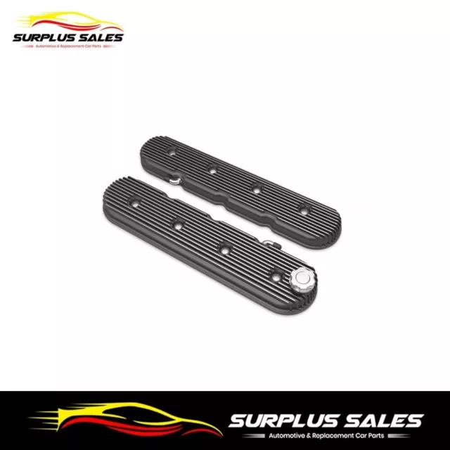 HO241-132   Holley Aluminum Vintage LS Rocker Covers Black Finish