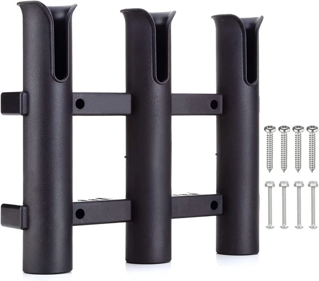 Fishing Rod Holder Bracket, Tube 3 Rod Rack, Fishing Rod for Boat Kay...