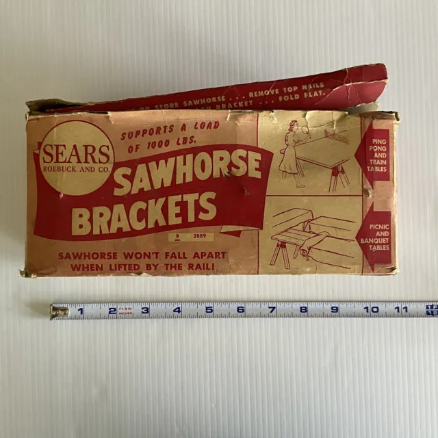 Par de Soportes Sears De Colección En Caja Original - Hechos en EE. UU.