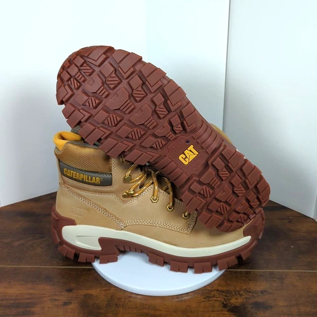 CATERPILLAR INVADER HI Steel Toe Work Boots Mens 11.5 Honey Reset