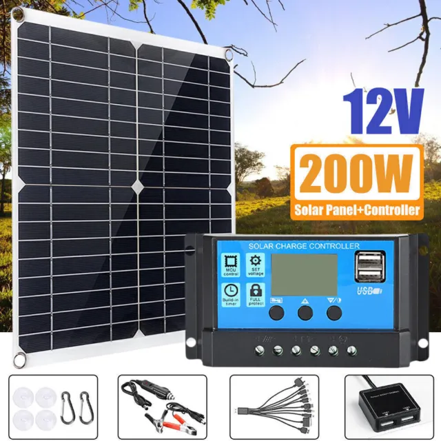 Kit de panneaux solaires 400 W chargeur de batterie 12V contrôleur 100A camping 3