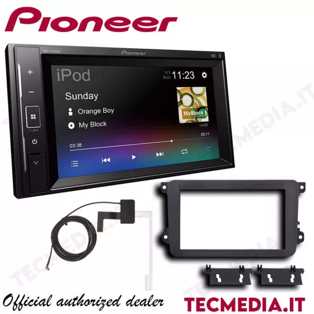 Set car Radio JVC Kd-x172db pour Fiat Panda Avec Adaptateur Autoradio Et  Antenne