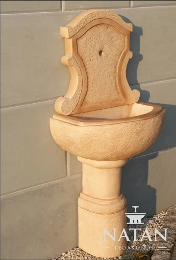 Fontaine de jardin murale en pierre reconstituée - Fontainebleau - Roc