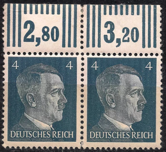 Deutsches Reich Michelnr.  783 - Paar vom Oberrand, postfrisch,