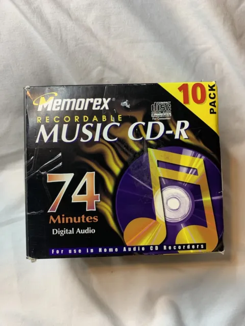 Memorex Recordable Music CD-R 74 Minutes 10pack CDR Blank Compact