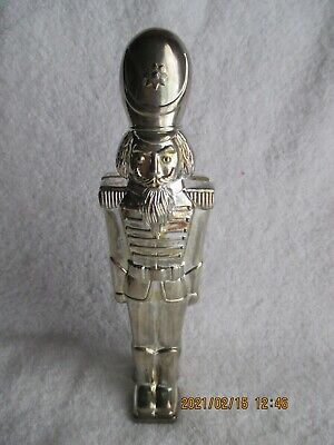 Godinger 8" Silverplated Toy Soldier Nut Cracker 1993 New in Box