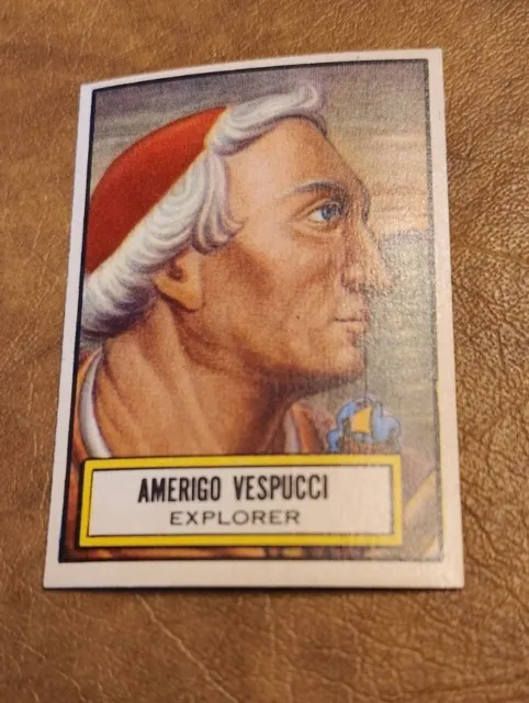 1952 Topps Look N See #118 Amerigo Vespucci Explorer Trading Card Nm