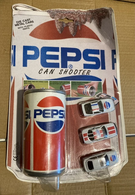 Pepsi Can Shooter + 3 Automobili Diecast 1991 Golden Die Cast Metal Car Cars