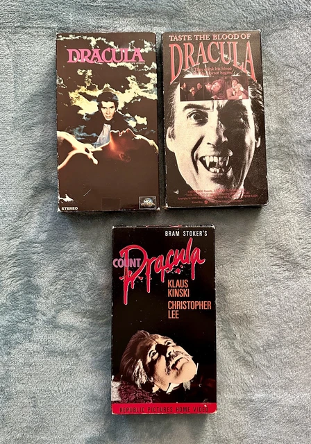 LOT OF 3 DRACULA Horror Movies - VHS - FREE SHIP $19.99 - PicClick