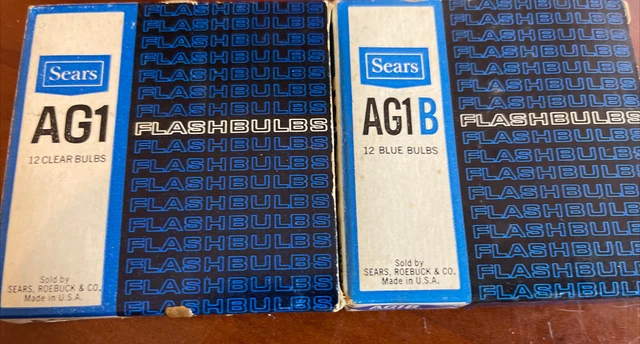 Bombillas de colección Sears modelo AG1-12 transparentes anf azul AG1B 3/8730-8732 EE. UU.