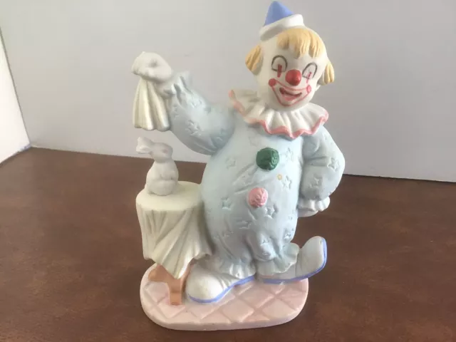 Vintage Circus Clown Magician Ceramic Figurine