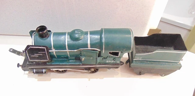 LOCOMOTIVE A VAPEUR Avec Son Tender Ecart O Vert EUR 18,00 - PicClick IT