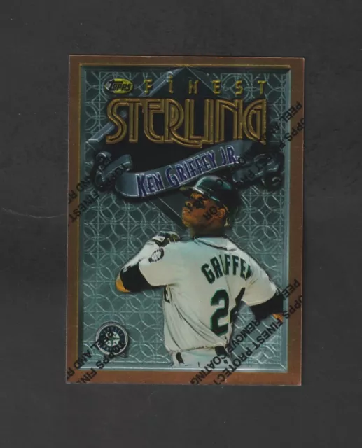 1996 Topps Finest Ken Griffey Jr. #24 ~ w/ Peel ~ Mariners Reds HOF