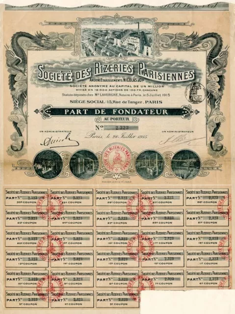 Societe Des Rizeries Parisiennes - Foreign Stocks