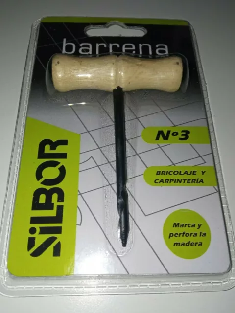 Barrena de mano nº 3 de carpintero taladro manual bricolaje