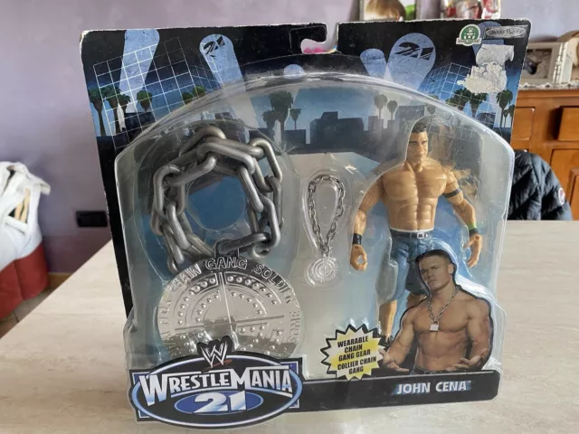 Rarissima action figure Wrestling Wrestlemania 21 John Cena WWE 2005 nuova