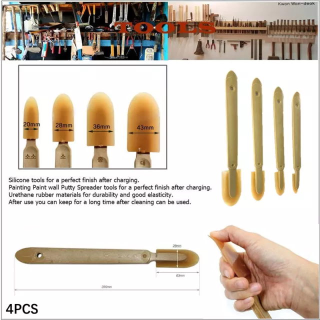 Caulk Spatula Set 4pcs Grout Caulking Tip Applicator Hand Caulking Tools BII