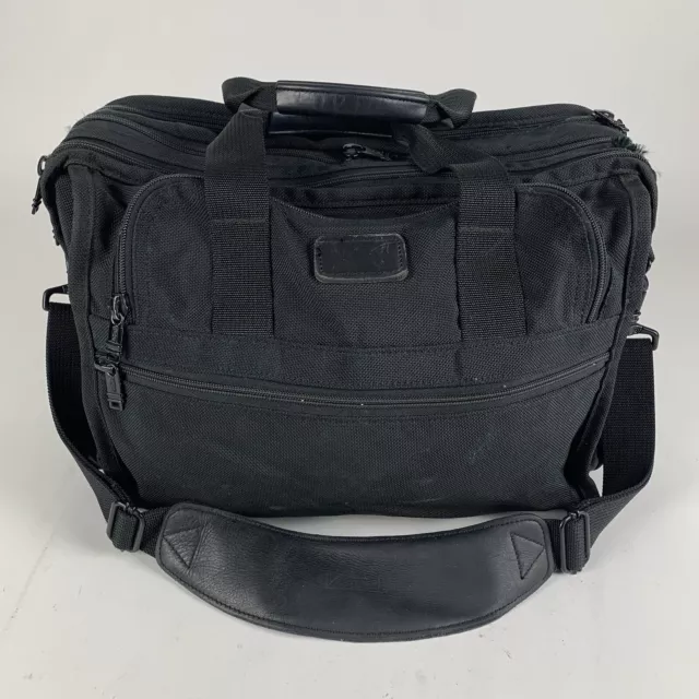 Tumi Briefcase 206D3 Black Ballistic Nylon Laptop Briefcase Bag Expandable