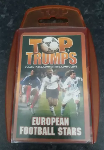 TOP TRUMPS EUROPEAN FOOTBALL STARS 2004 Card Game BECKHAM/RONALDO - Complete set