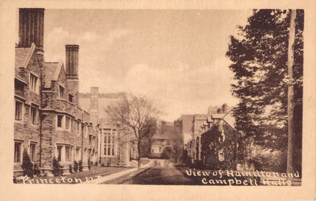 Vintage 1920s Postcard Hamilton & Campbell Halls Princeton University NJ Unused