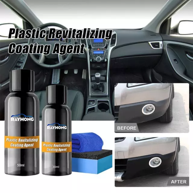 Nano Car Plastic Refreshing Coating Plastic Revitalizing Coating 50ml Agent L9D0
