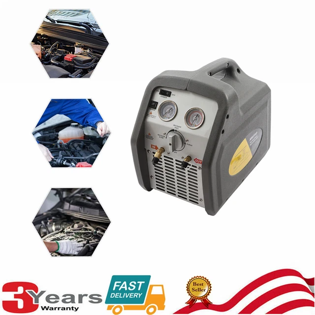 Portable Refrigerant Recovery Machine 110V 60 Hz Double Cylinder 1/2HP 558psi