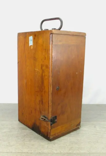 Antique Microscope Officine Original Wood Case,Box