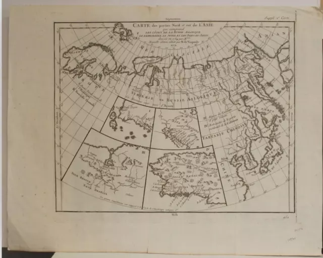 Antique Map of the Pacific Northwest and first record of ALASKA 1711!