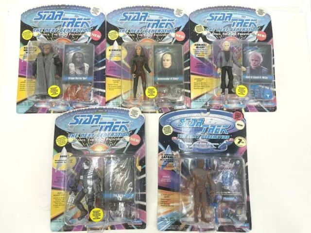 Star Trek Next Generation Set Of 5 Figures Playmates 1994