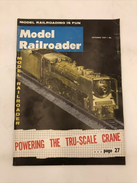 Model Railroader Magazine September 1959
