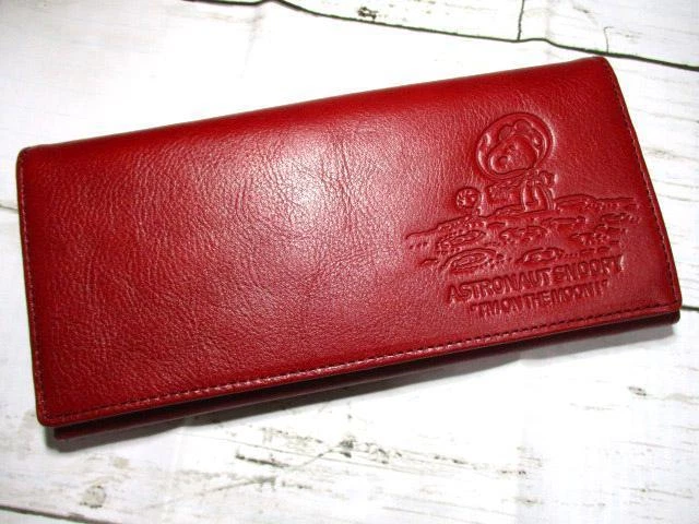 Wallet Uni Long Overlay Snoopy Slim Genuine Leather Astronauts