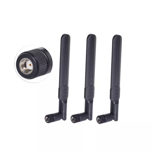 3pcs 6dB 2.4G 5G 5.8G Dual Band WiFi RP-SMA Antennas for Netgear R7000 Nighthawk