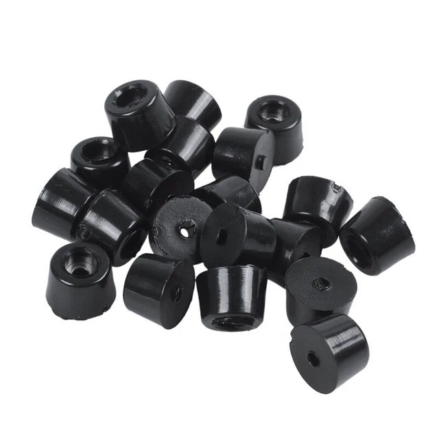 Rubber  Vibration Isolator Absorber Base Foot Pad 20Pcs Black F6S5