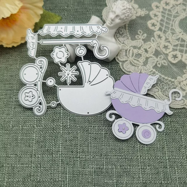 Baby Carriage Metal Cutting Dies Stanzformen Scrapbooking Stanzschablone Stencil