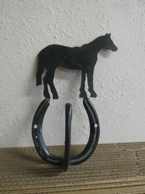 HorseshoeHorse Hook - Hanger Rack Coat Hat Tack Western Decor art curtain pull