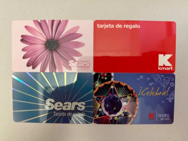 SEARS & KMART lot of 12 different new & used collectible gift cards 2