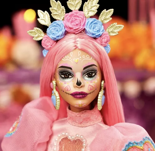 PRE ORDER BARBIE Dia De Muertos Collector Doll Pink Magnolia Designer