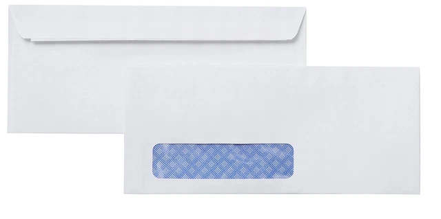 Amazon Basics #10 Security-Tinted Self-Seal Business Envelopes with Left Wind...