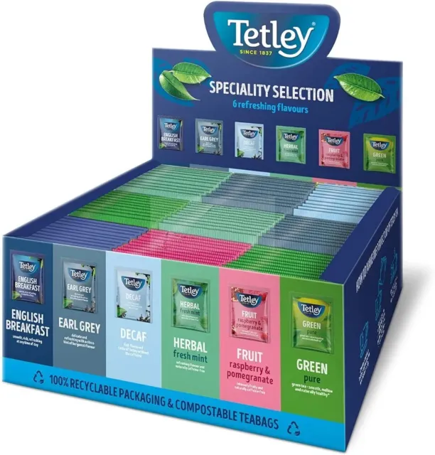 Tetley Specialty Variety Pack, Incl. 1 x English Breakfast, 1 x Earl Grey, 1...