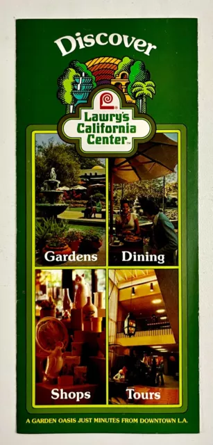 1982 Los Angeles CA Lawry's California Center Garden Shops VTG Travel Brochure