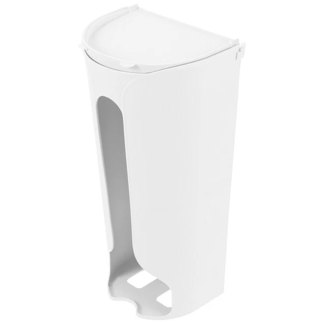 Support De Sac Poubelle Mural En Plastique, Couleur Crème, InstallationPerforation, Distributeur