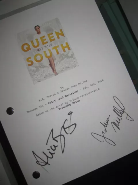 Queen of the South Pilot signed TV Script X2 Alice Braga Joshua John Miller RPNT
