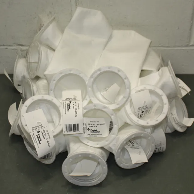 (20) Pentek Felt Filter Bags BP-420-25, 4" x 18-1/2", Size 420, 25 Micron 40 GPM