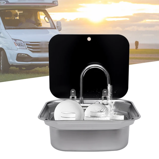 Caravan Spüle Spülbecken Edelstahl CampingWohnmobil Waschbecken Mit Wasserhahn