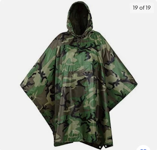 USGI Industries Military Style Poncho - Emergency Tent, Shelter, Survival