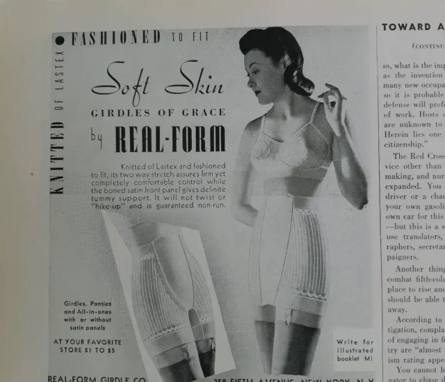 1948 women's Fairy Silk Mills Faerie underwear bra vintage fashion ad 